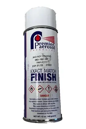 (082-1001-00) Bad Boy Spray Paint - Orange, 12oz Certified