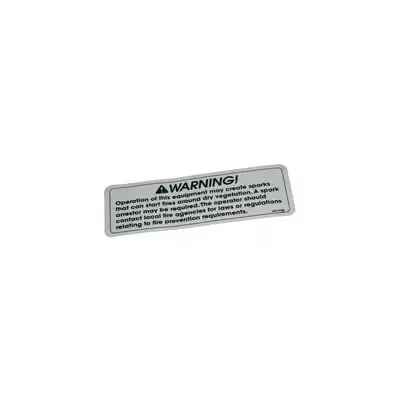(601908) DECAL, SPARK ARRESTOR Certified