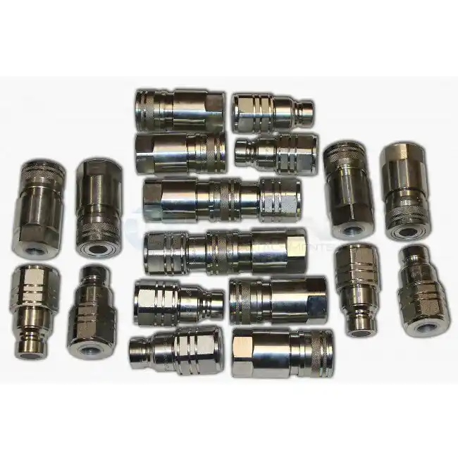 10 PC Set 1/2" Flat Face Hydraulic Quick Connect Coupler NPT Premium