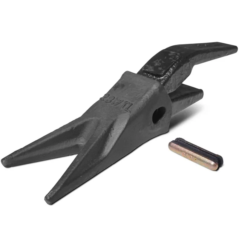 23WTL Twin Tiger Tooth Bucket Assembly fit John Deere Weld On Shank T23 Flex Pin Premium