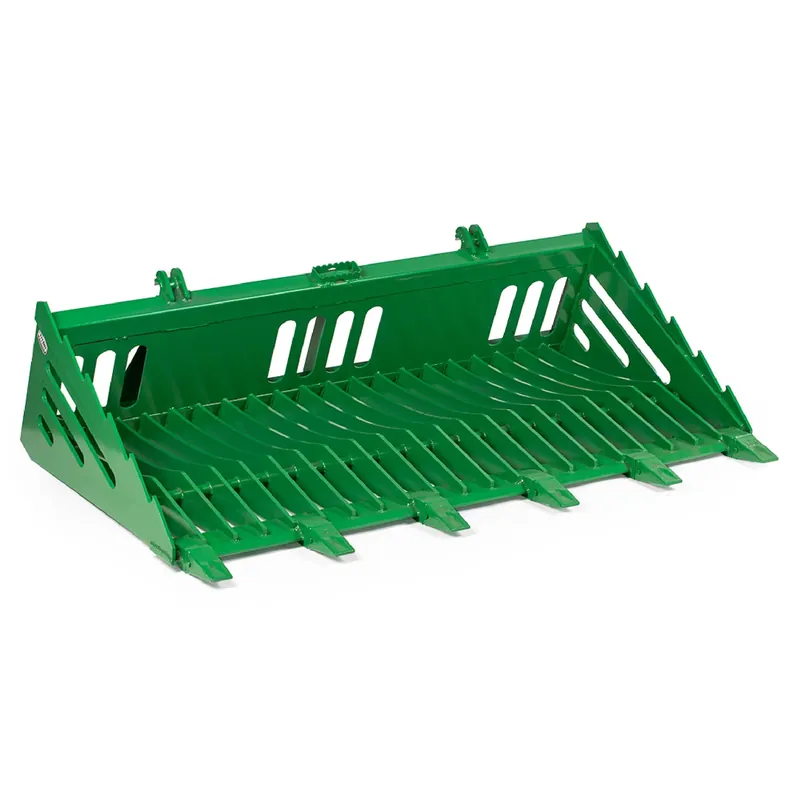 Scratch and Dent, 72" Fine Grade Skeleton Rock Bucket with Teeth Fits John Deere Tractors Markdown