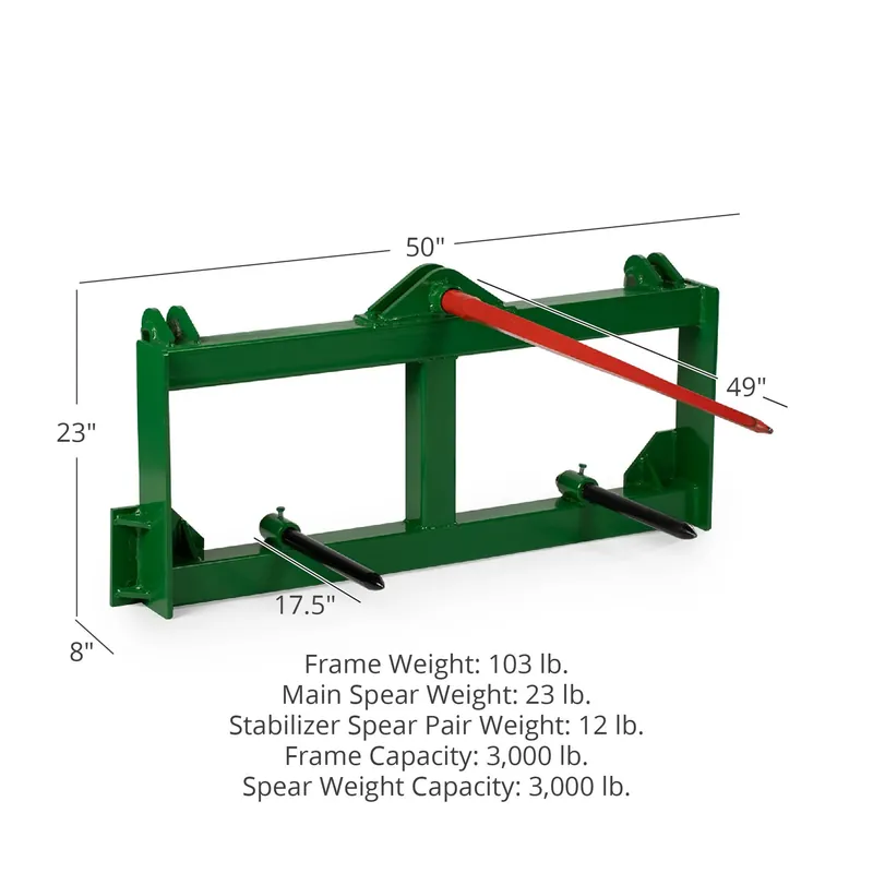 Scratch and Dent - John Deere Hay Spear Frame - FINAL SALE Discount