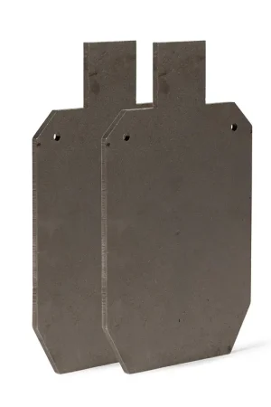 Pair of 3/8" AR500 Steel Silhouette Gong Shooting Targets One Day Deal