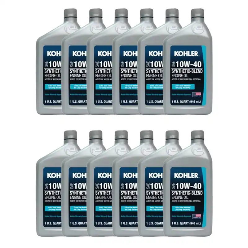 Holiday Sale Kohler - 25 357 70-S - Case of 10W-40 Full Synthetic Oil - 12 Quarts