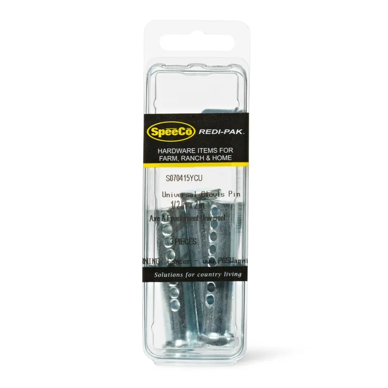 SpeeCo - S070415YCU - 1/2" X 2" - 3PK Clevis Pins Clearance