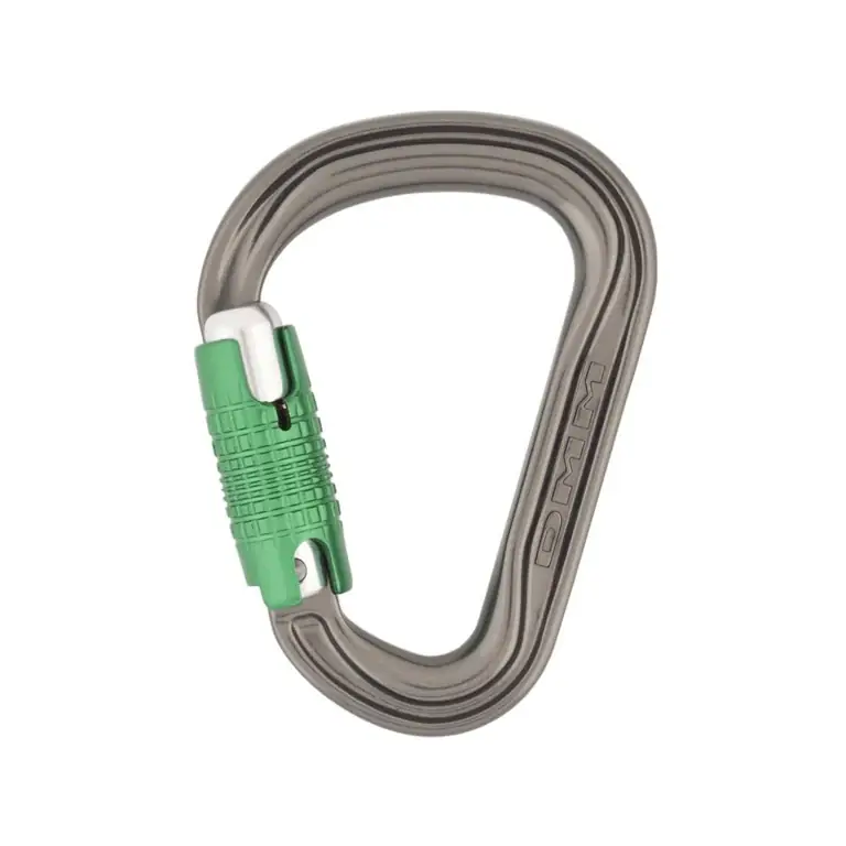 Budget KMM - A577 - Titanium/green Phantom HMS Locksafe Aluminum Carabiner