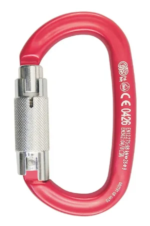 Secure Checkout KONG - KNG712 - Red Ovalone Triple Auto-Locking Aluminum Carabiner