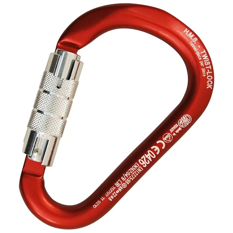 KONG - KNG786 - Red HMS Pear-Shaped Aluminum Carabiner Super Sale