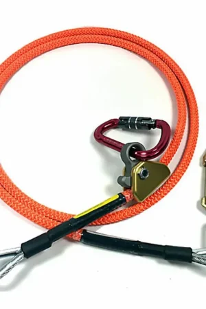 Spyder - 75243 - 12' Steel Wire Core Lanyard (Flipline) 5/8" Kit Secure Checkout