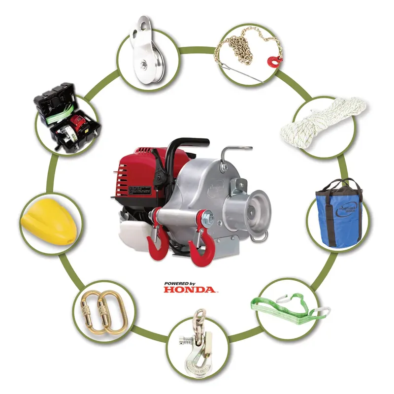 Portable Winch - PCW3000-FK - Pulling Winch Forestry Kit Secure Checkout