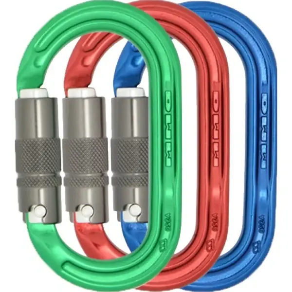 In Demand DMM - A327-P3 - Titanium/green Ultra-O Range 3 Pack Aluminum Carabiners