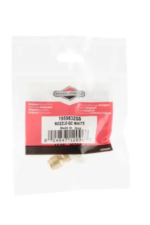 Brand New Briggs & Stratton - 195983ZGS - NOZZLE-QC WHITE