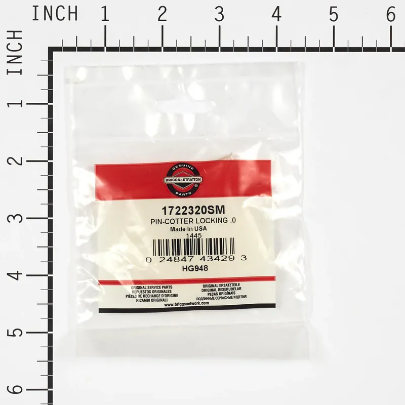 Secure Checkout Briggs & Stratton - 1722320SM - PIN-COTTER LOCKING .0