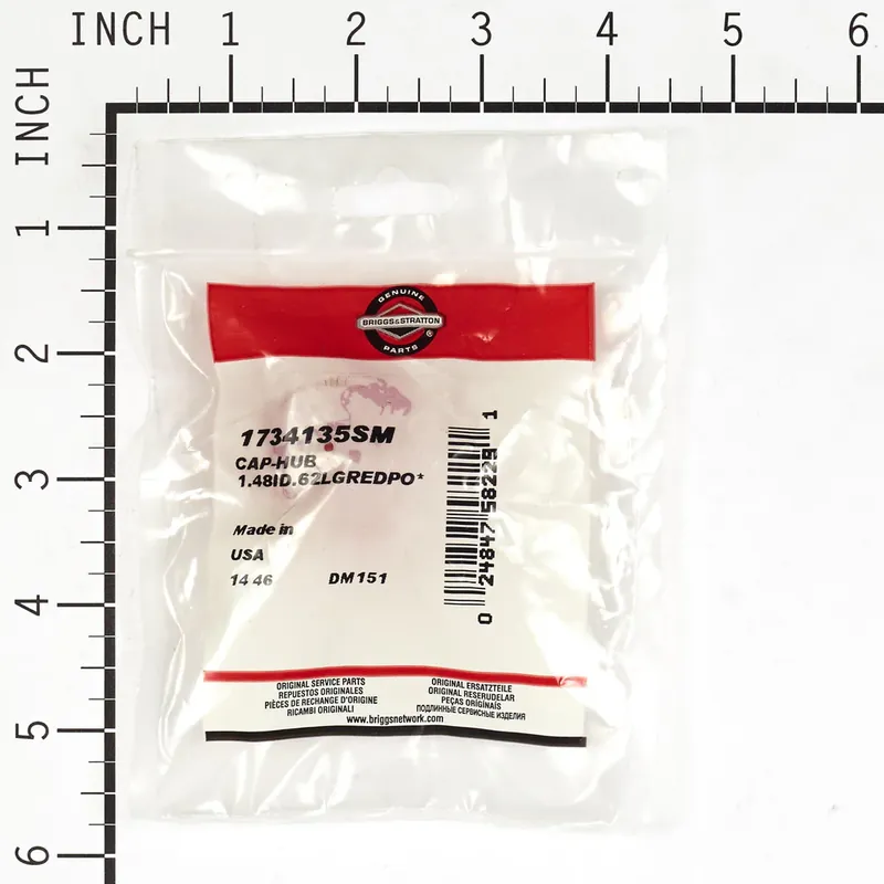 Express Delivery Briggs & Stratton - 1734135SM - CAP-HUB 1.48ID.62LGREDPOLY