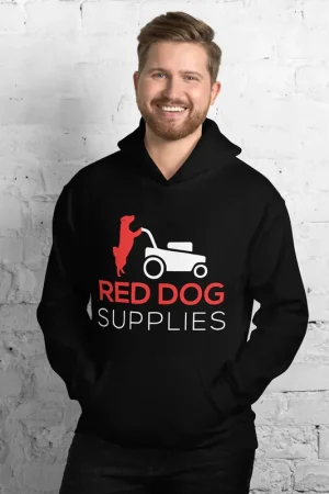 Red Dog Supplies Hoodie - Red & White Popular