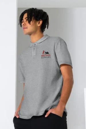 Red Dog Supplies Pique Polo Shirt - Red & Black Special Discount