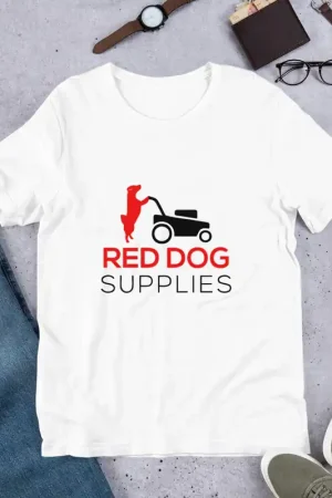 Express Delivery Red Dog Supplies T Shirt - Red & Black