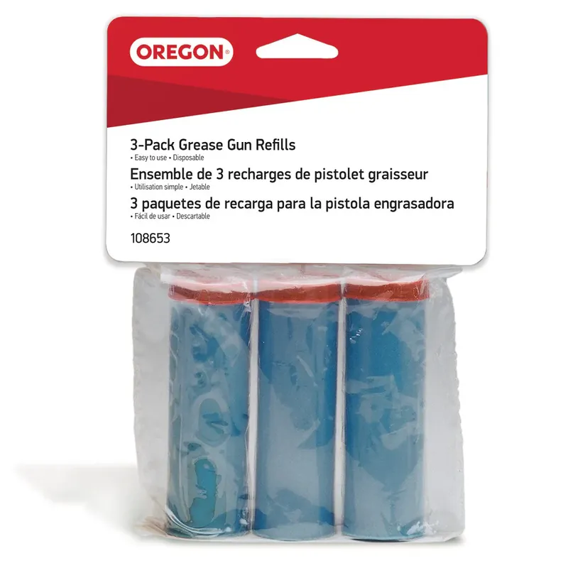 Oregon - 108653 - 3 Pack - Grease Gun Refill Cartridges Time-Limited