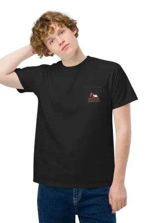 Sale Red Dog Supplies Pocket T Shirt - Red & White