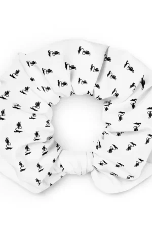 Today Only Red Dog Scrunchie - White & Black